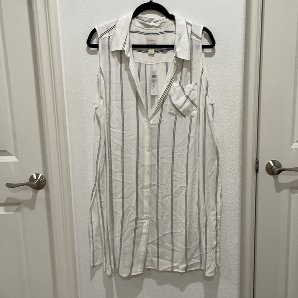 Long Yard Dye Sleeveless Shirt